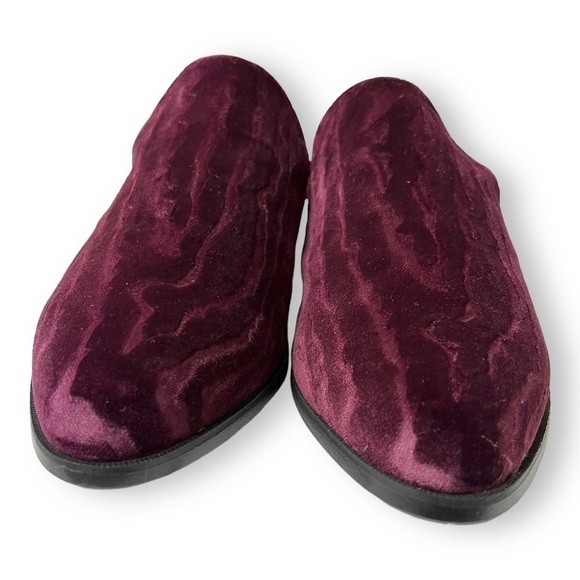 Robert Clergerie Alice Purple Plum Velvet Slip on Mules Sz 5.5 New w/ Box - Picture 15 of 15
